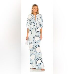 Revolve/Norma Kamali Blue and White Maxi Dress - Sz S
